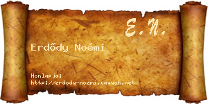 Erdődy Noémi névjegykártya